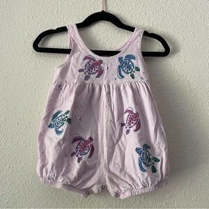 Hawaiian cotton baby girl’s light pink romper, size 12M